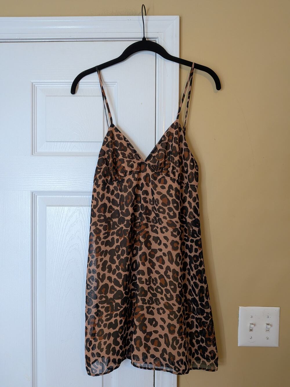 Show Me Your Mumu Leopard Print Mini Dress Size Small NWT Spaghetti Strap Slip